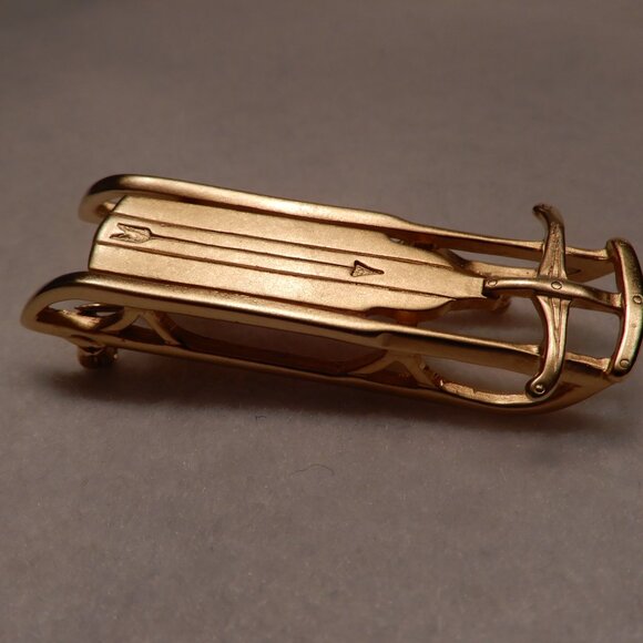 Vintage Carolee Sled Brooch - Picture 4 of 4